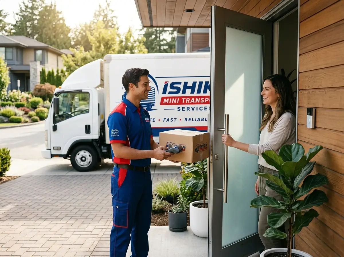 Door to door delivery truck
