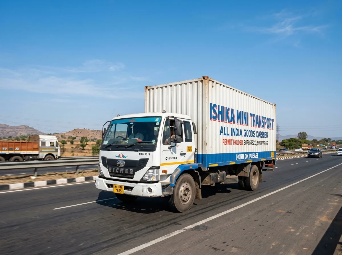 Full load goods transportation truck